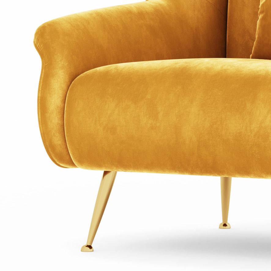 Cushioned Suede Armchair